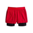 thumbnail image 1 of Athletic Works Boys 2-in-1 Training Shorts with Compression Liner, Sizes 4-18, 1 of 3