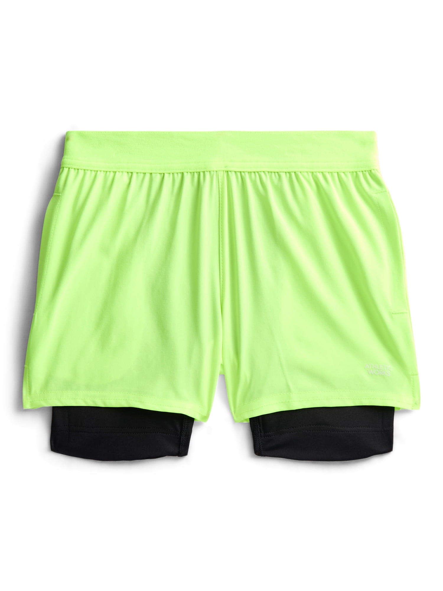 Athletic Works Boys 2-in-1 Training Shorts with Compression Liner, Sizes 4-18