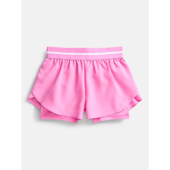 Athletic Works Girls Active 2 In 1 Shorts, Sizes 4-18 & Plus