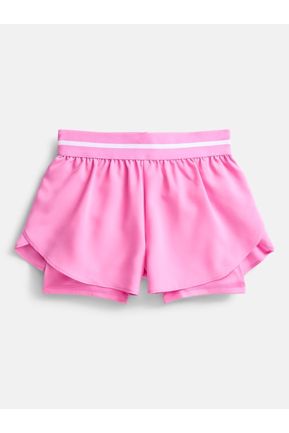 Girls Active 2 In 1 Shorts, Sizes 4-18 & Plus