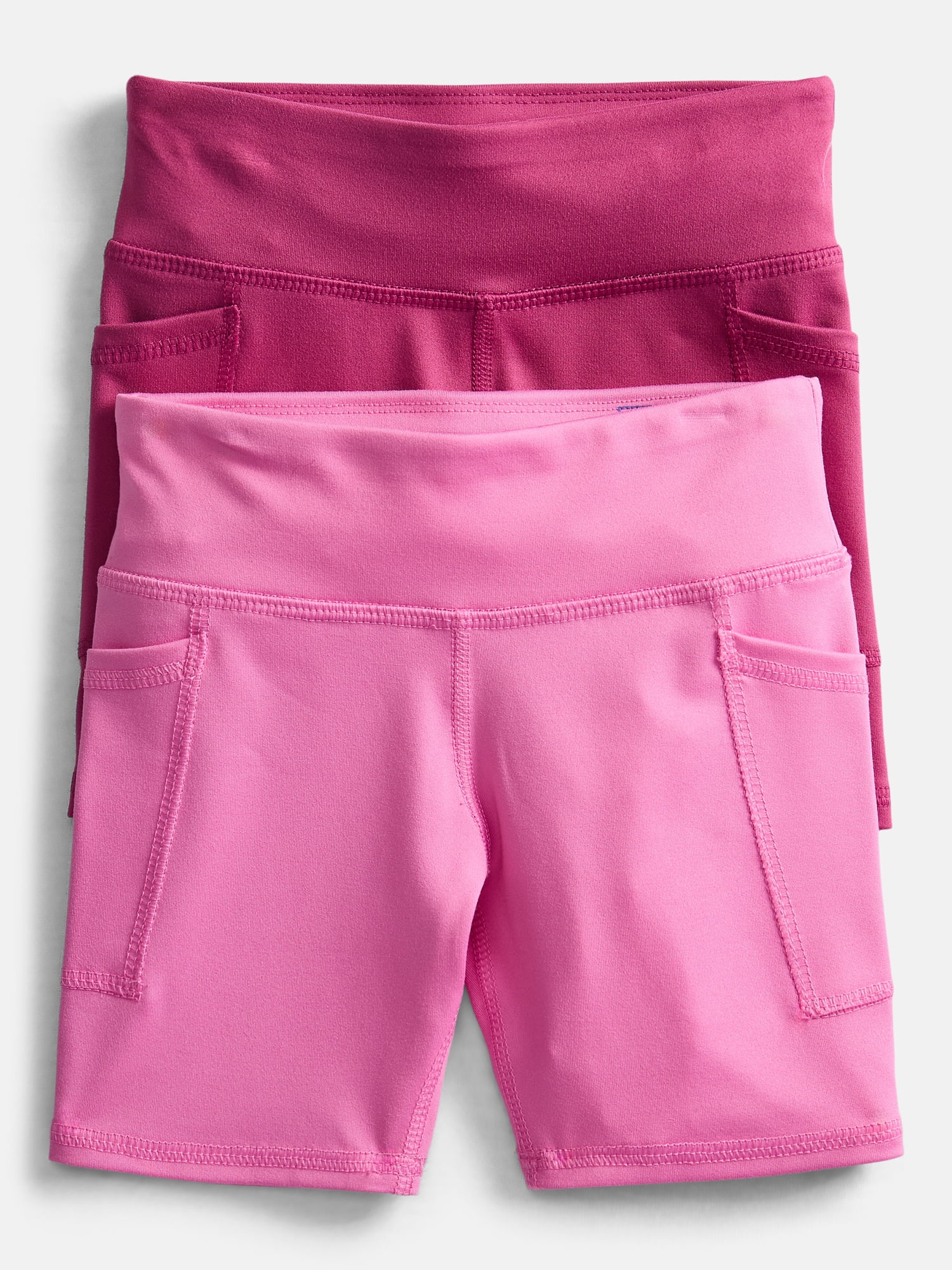 Athletic Works Girls Active Bike Shorts, 2-Pack, Sizes 4-18 & Plus