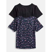 Athletic Works Girls and Girls Plus Active Tee with Short Sleeves, 2 Pack, Sizes 4-18