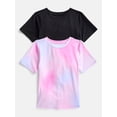thumbnail image 1 of Athletic Works Girls and Girls Plus Active Tee with Short Sleeves, 2 Pack, Sizes 4-18, 1 of 3
