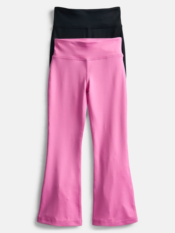 Girls Active Flare Leggings, 2-Pack, Sizes 4-18 & Plus