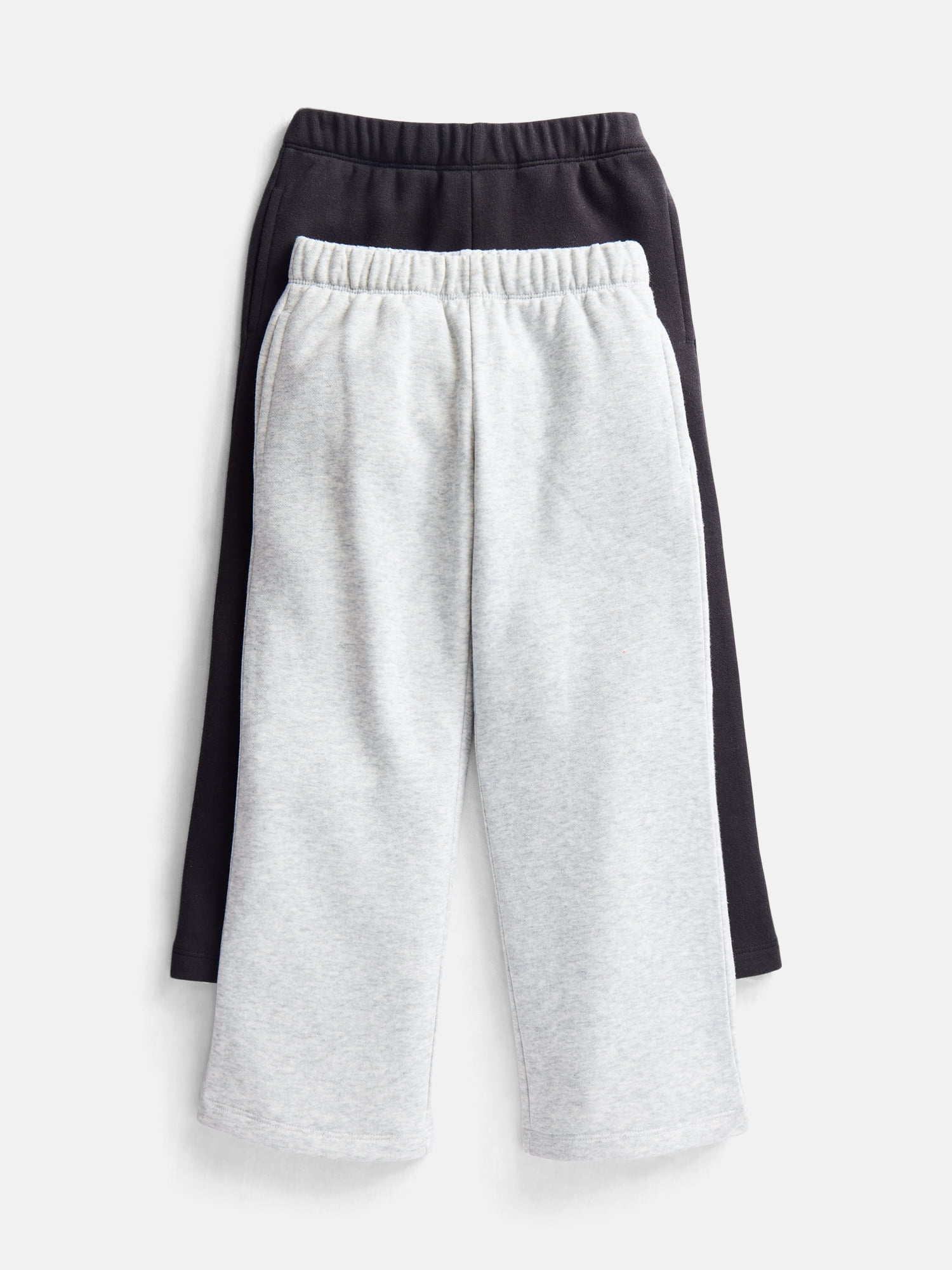 Athletic Works Girls Active Fleece Pants, 2-Pack, Sizes 4-18 & Plus