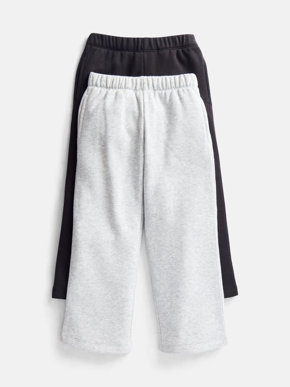 Girls Active Fleece Pants, 2-Pack, Sizes 4-18 & Plus