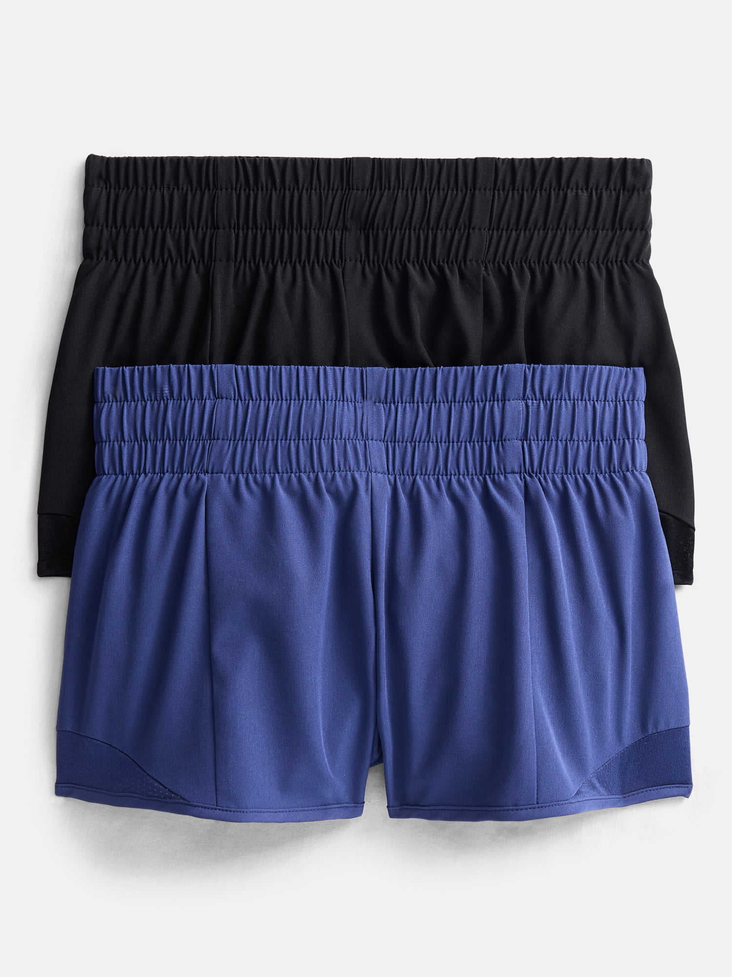 Athletic Works Girls’ Pull On Running Shorts, 2-Pack, Sizes 4-18 & Plus