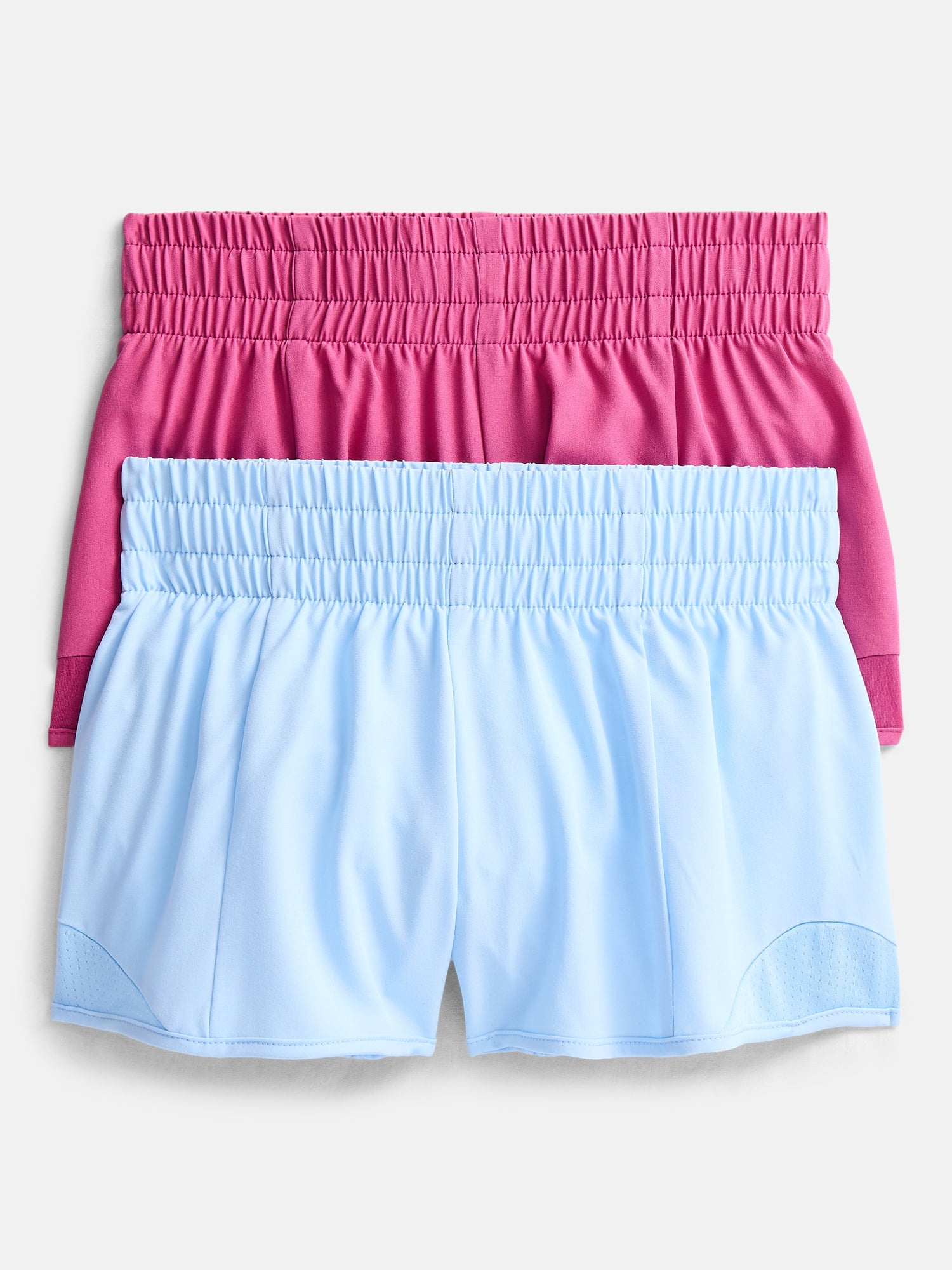 Athletic Works Girls’ Pull On Running Shorts, 2-Pack, Sizes 4-18 & Plus