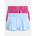 thumbnail image 1 of Athletic Works Girls’ Pull On Running Shorts, 2-Pack, Sizes 4-18 & Plus, 1 of 3