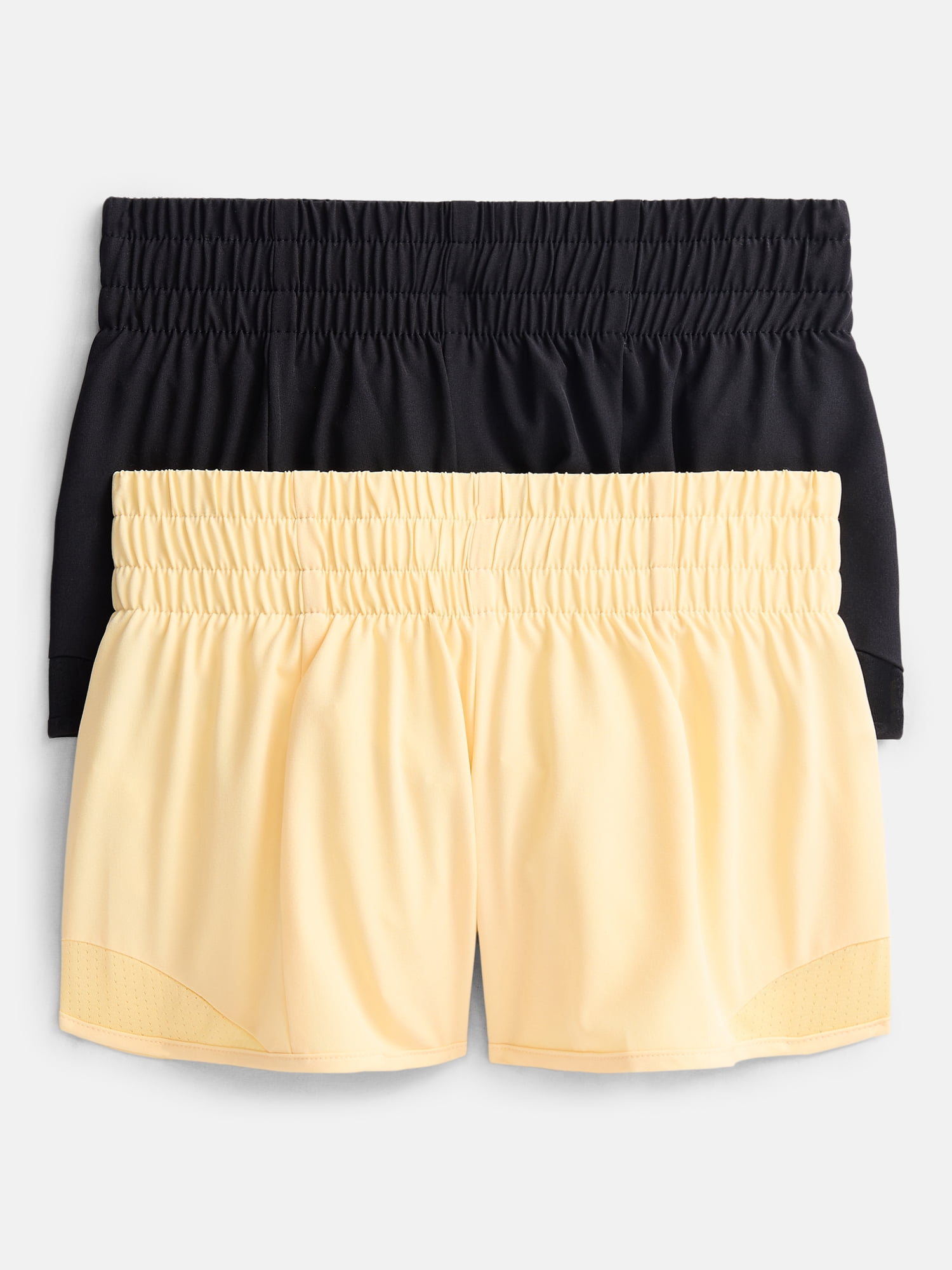 Athletic Works Girls’ Pull On Running Shorts, 2-Pack, Sizes 4-18 & Plus