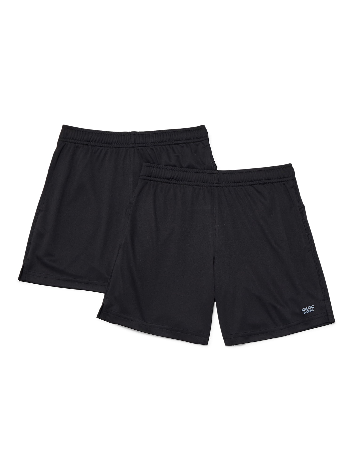 Athletic Works Boys Core Performance Shorts, 2-Pack, Sizes 4-18 & Husky