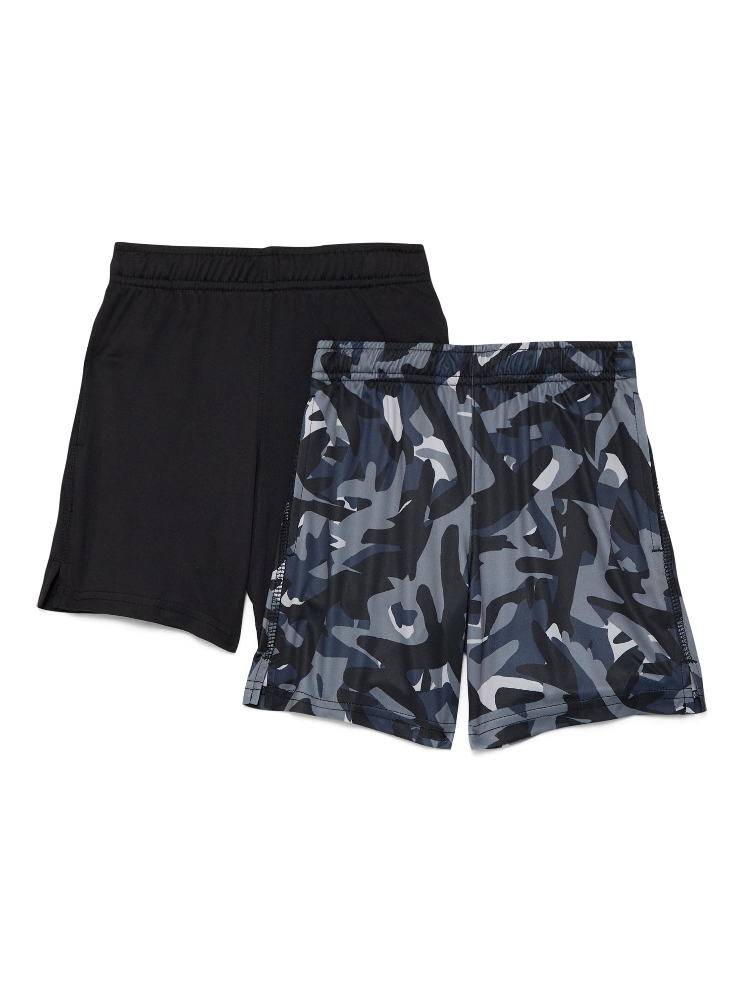 Athletic Works Boys Core Performance Shorts, 2-Pack, Sizes 4-18 & Husky