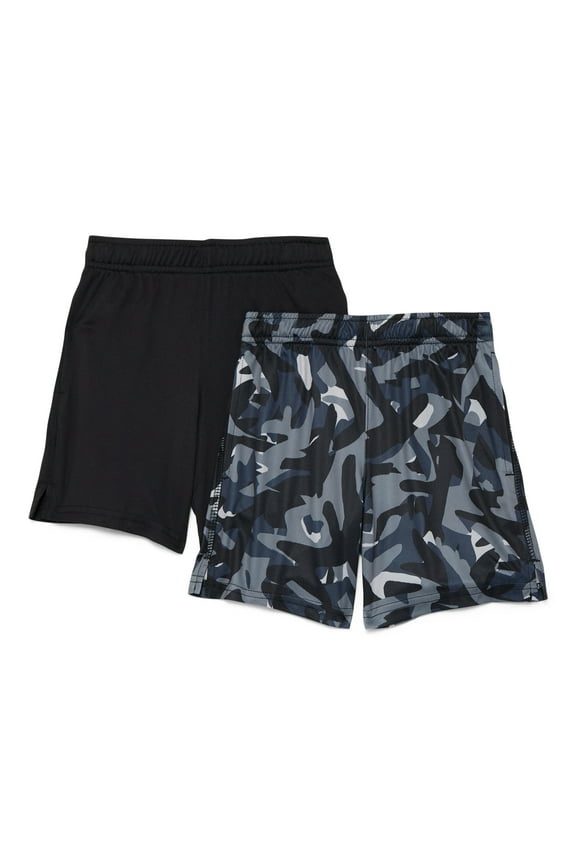 Boys Performance Shorts, 2-Pack, Sizes 4-18 & Husky