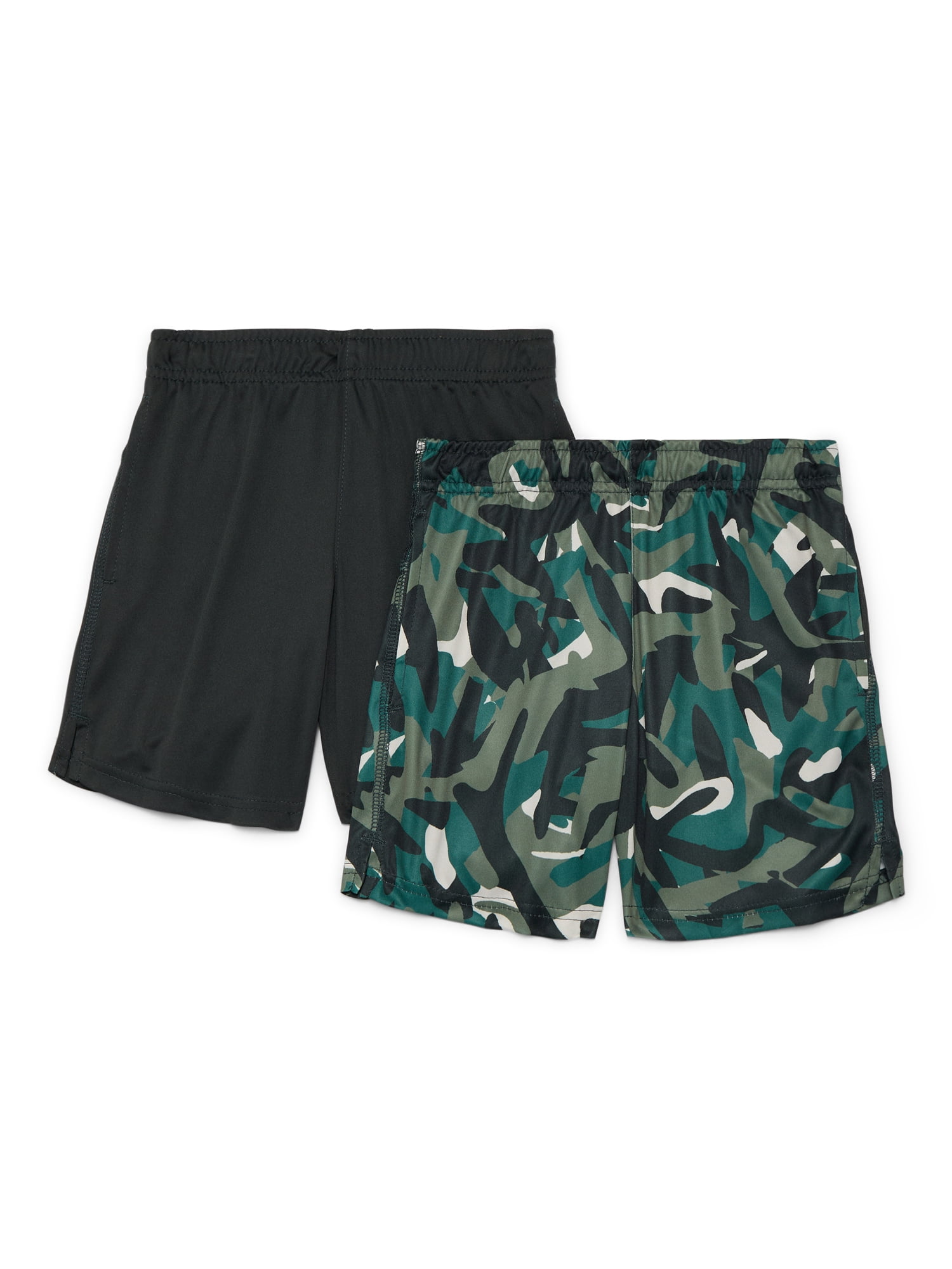 Athletic Works Boys Core Performance Shorts, 2-Pack, Sizes 4-18 & Husky