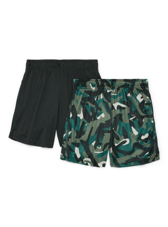 Boys Performance Shorts, 2-Pack, Sizes 4-18 & Husky