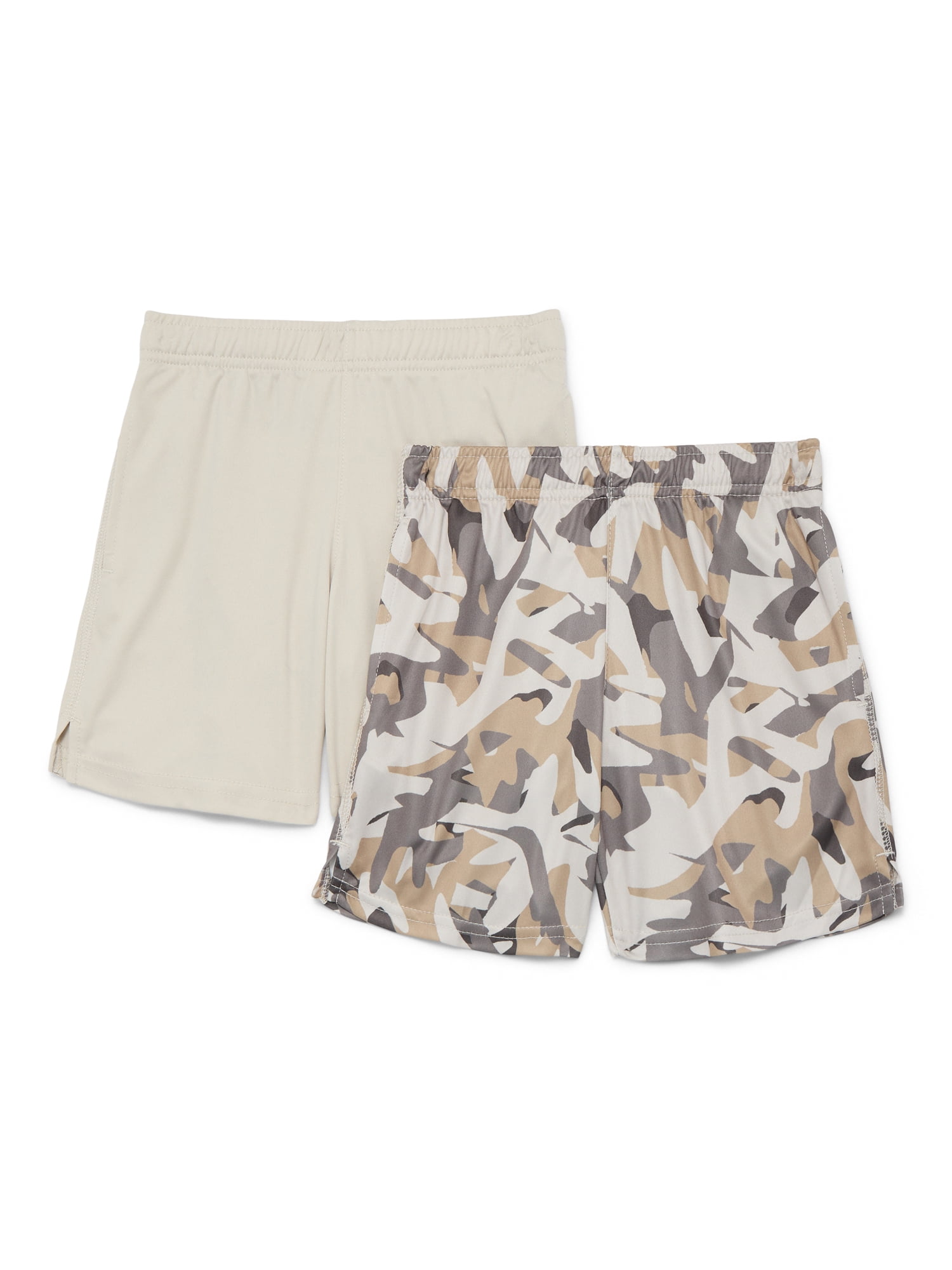 Athletic Works Boys Core Performance Shorts, 2-Pack, Sizes 4-18 & Husky