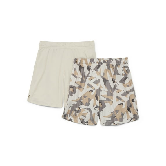 Athletic Works Boys Performance Shorts, 2-Pack, Sizes 4-18 & Husky