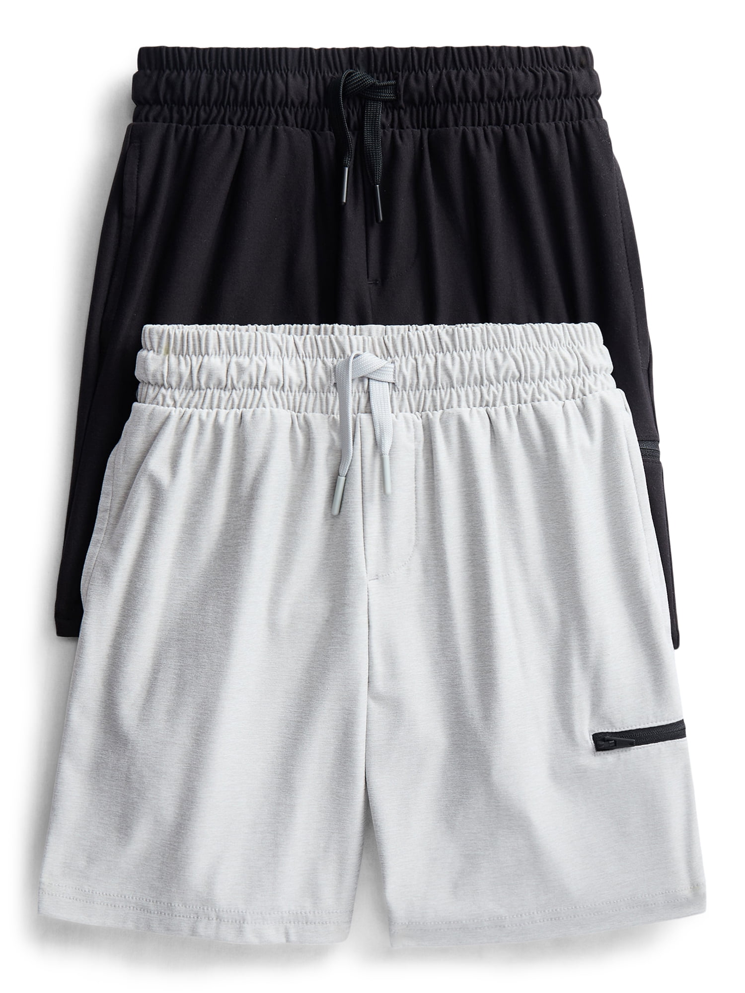 Athletic Works Boys' ButterCore Shorts, 2-Pack, Sizes 4-18 & Husky