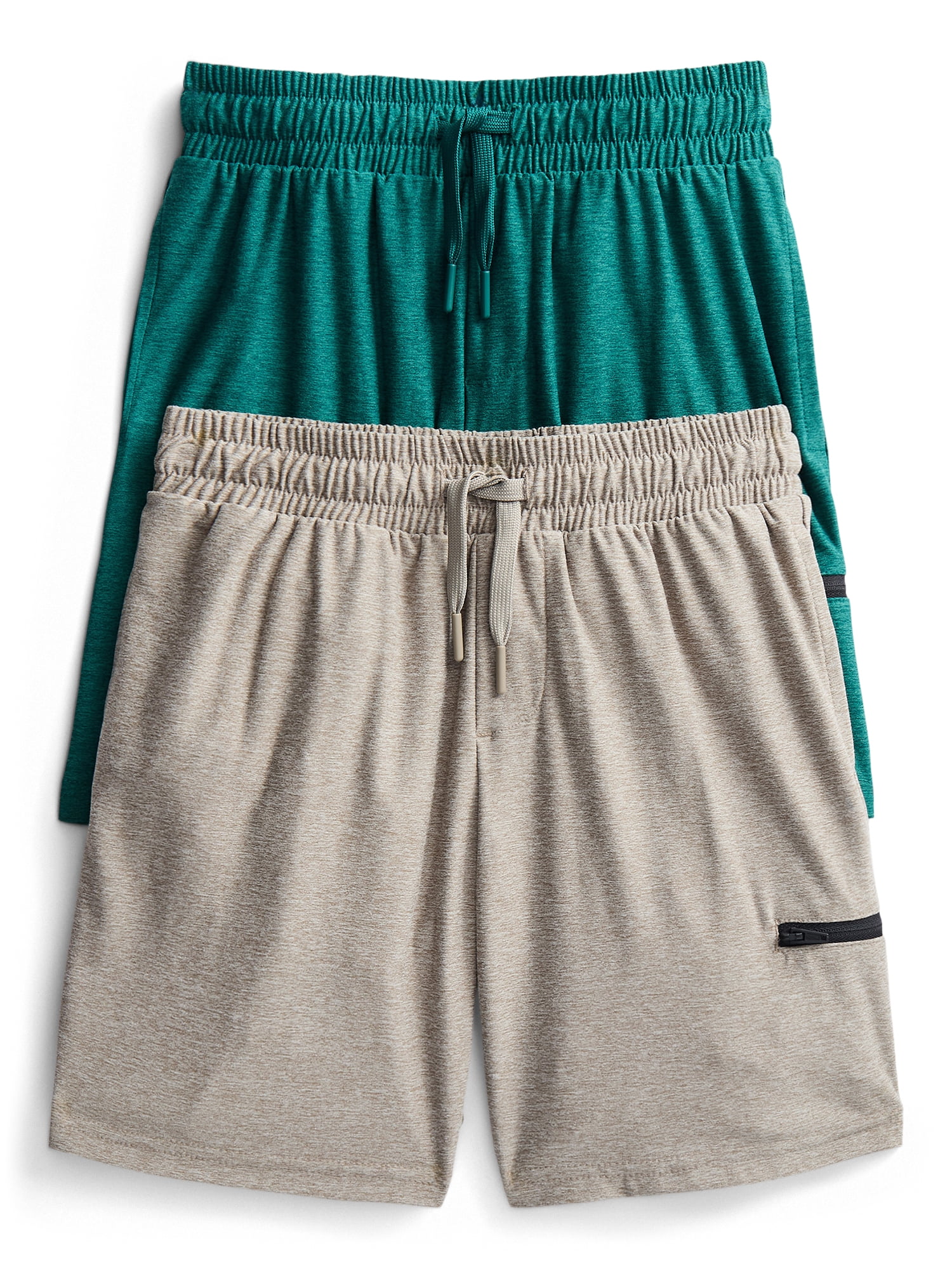 Athletic Works Boys' ButterCore Shorts, 2-Pack, Sizes 4-18 & Husky