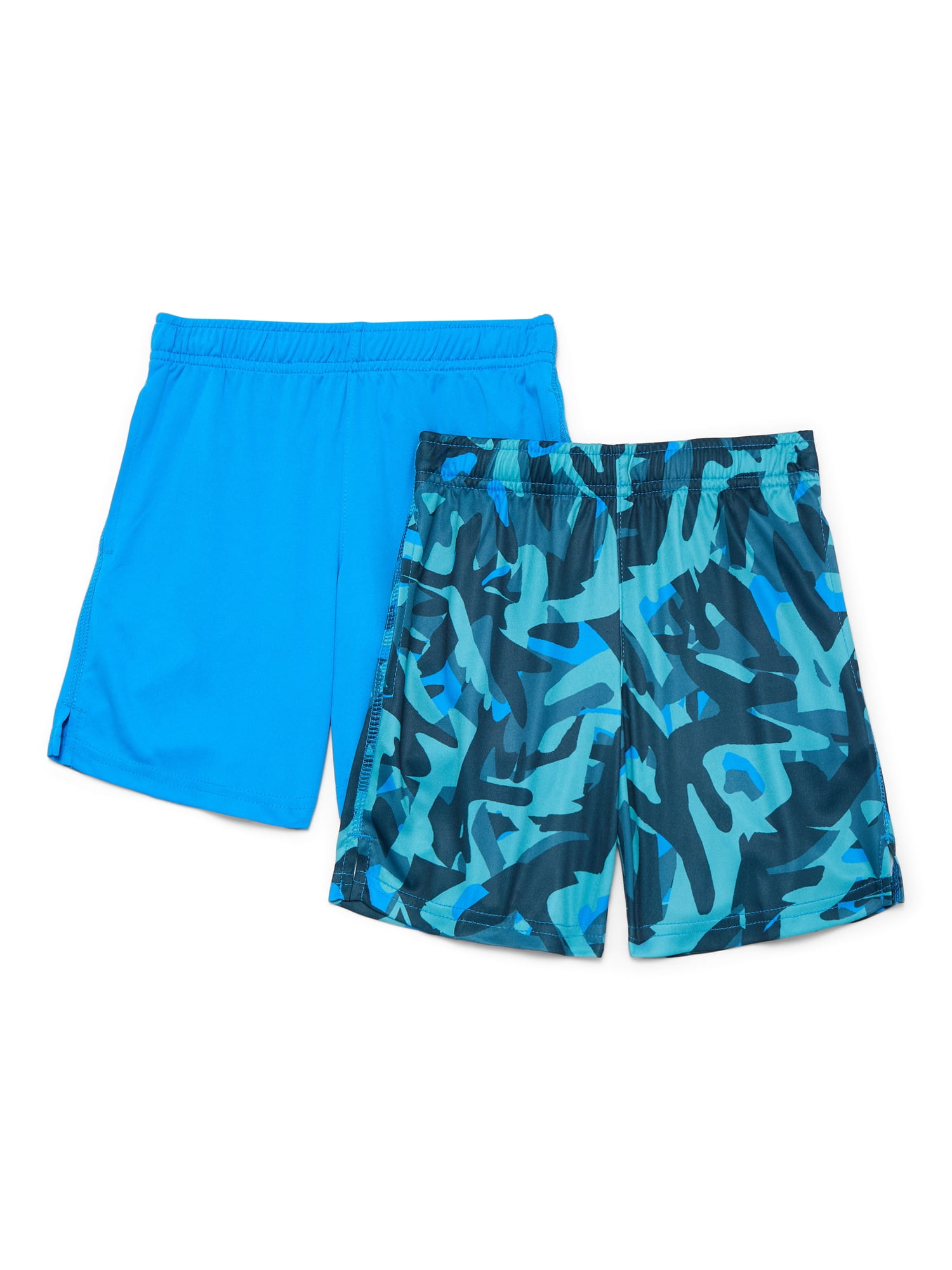 Athletic Works Boys Core Performance Shorts, 2-Pack, Sizes 4-18 & Husky
