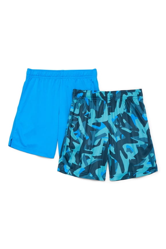 Boys Performance Shorts, 2-Pack, Sizes 4-18 & Husky