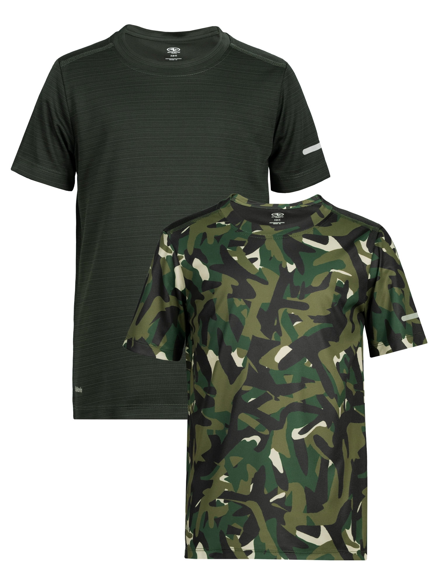 Athletic Works Boy's Active Short Sleeve T-shirt 2-Pack, Sizes 4/5-18