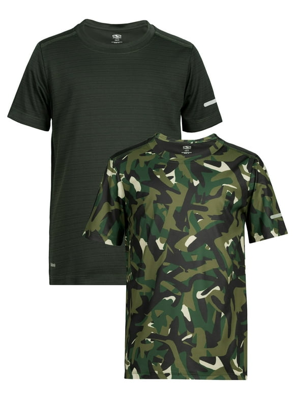 Boy's Active Short Sleeve T-shirt 2-Pack, Sizes 4/5-18