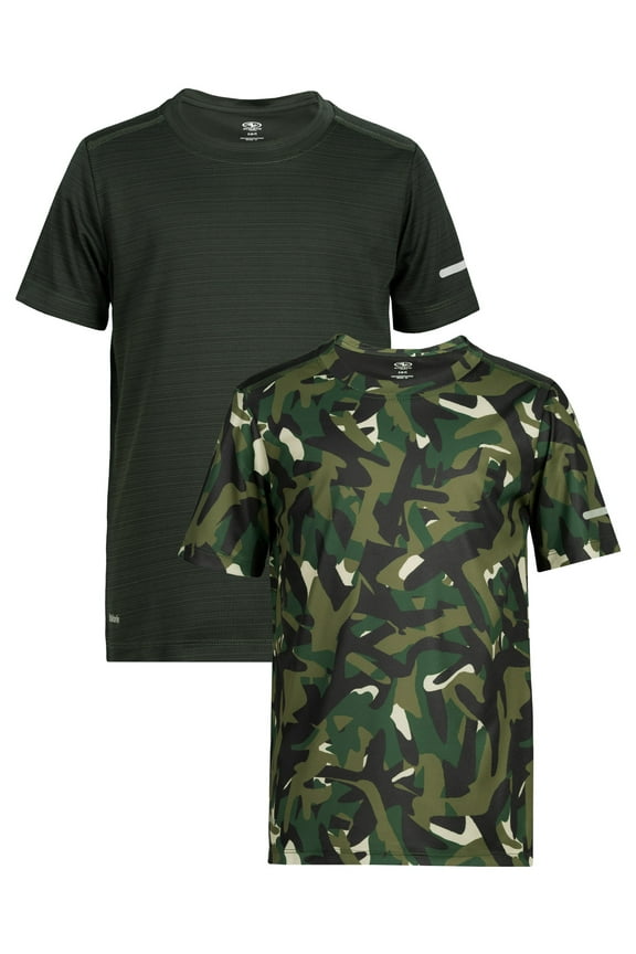 Boy's Active Short Sleeve T-shirt 2-Pack, Sizes 4/5-18