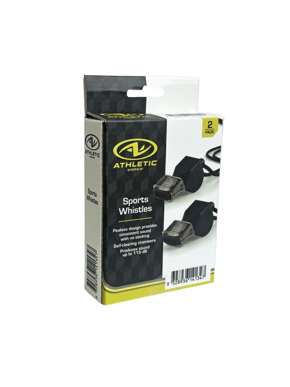2-Pack Sports Whistles with Lanyards