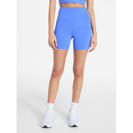 Athletic Works Women's High Rise Bike Shorts, 5" Inseam, Size XS-4X