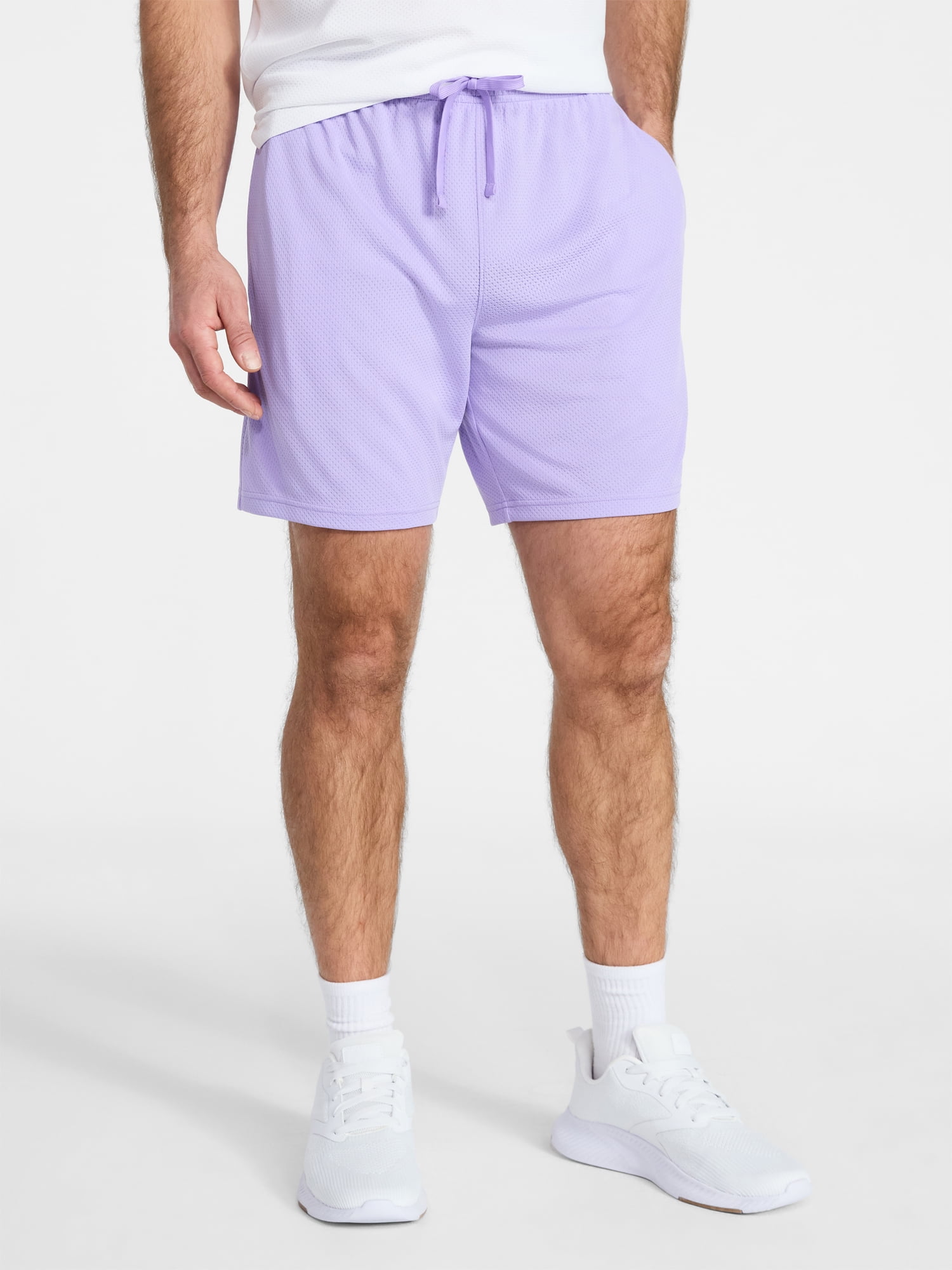 Athletic Works Men's and Big Men's Mesh Shorts, 7" Inseam, Sizes S-5XL
