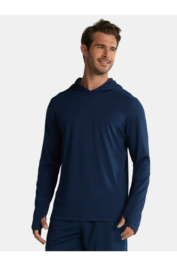 Men's & Big Men's Active Mesh Long Sleeve Hoodie, Sizes S-3XL