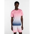 thumbnail image 1 of Athletic Works Men's and Big Men's Active Ombre Perforated Mesh Performance Tee Shirt, Sizes XS-5XL, 1 of 5