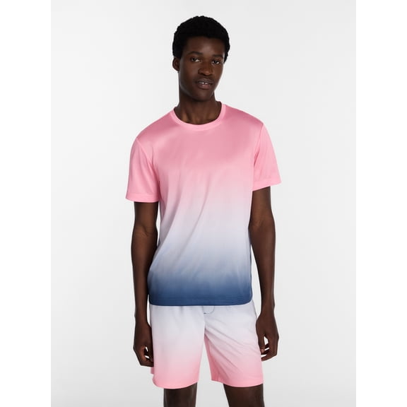 Athletic Works Men's and Big Men's Active Ombre Tee, Sizes XS-5XL