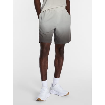 Athletic Works Men's and Big Men's Active Ombre Perforated Woven Performance Shorts, 7" Inseam, Sizes XS-5XL
