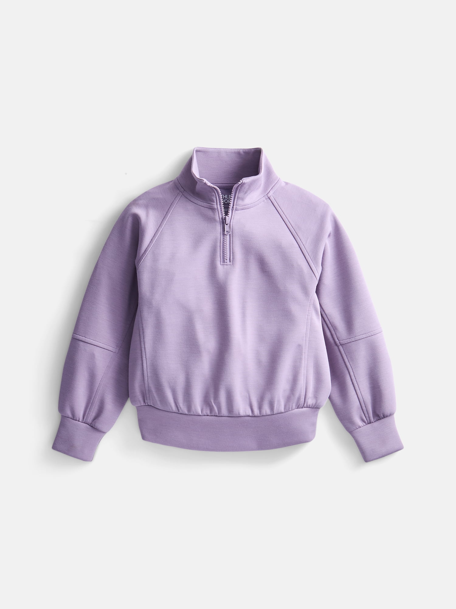 Athletic Works Girls Active Athleisure Quarter Zip Top, Sizes 4-18