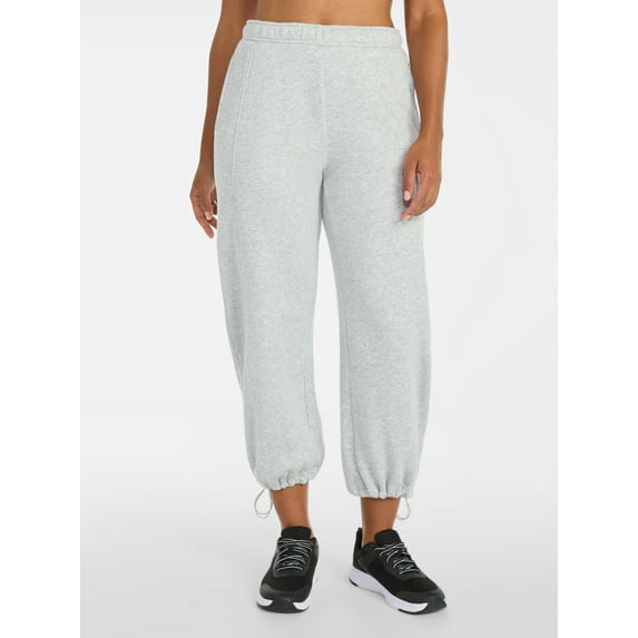 Athletic Works Women's and Women's Plus Fleece Barrel Leg Pants, Sizes XS-4X