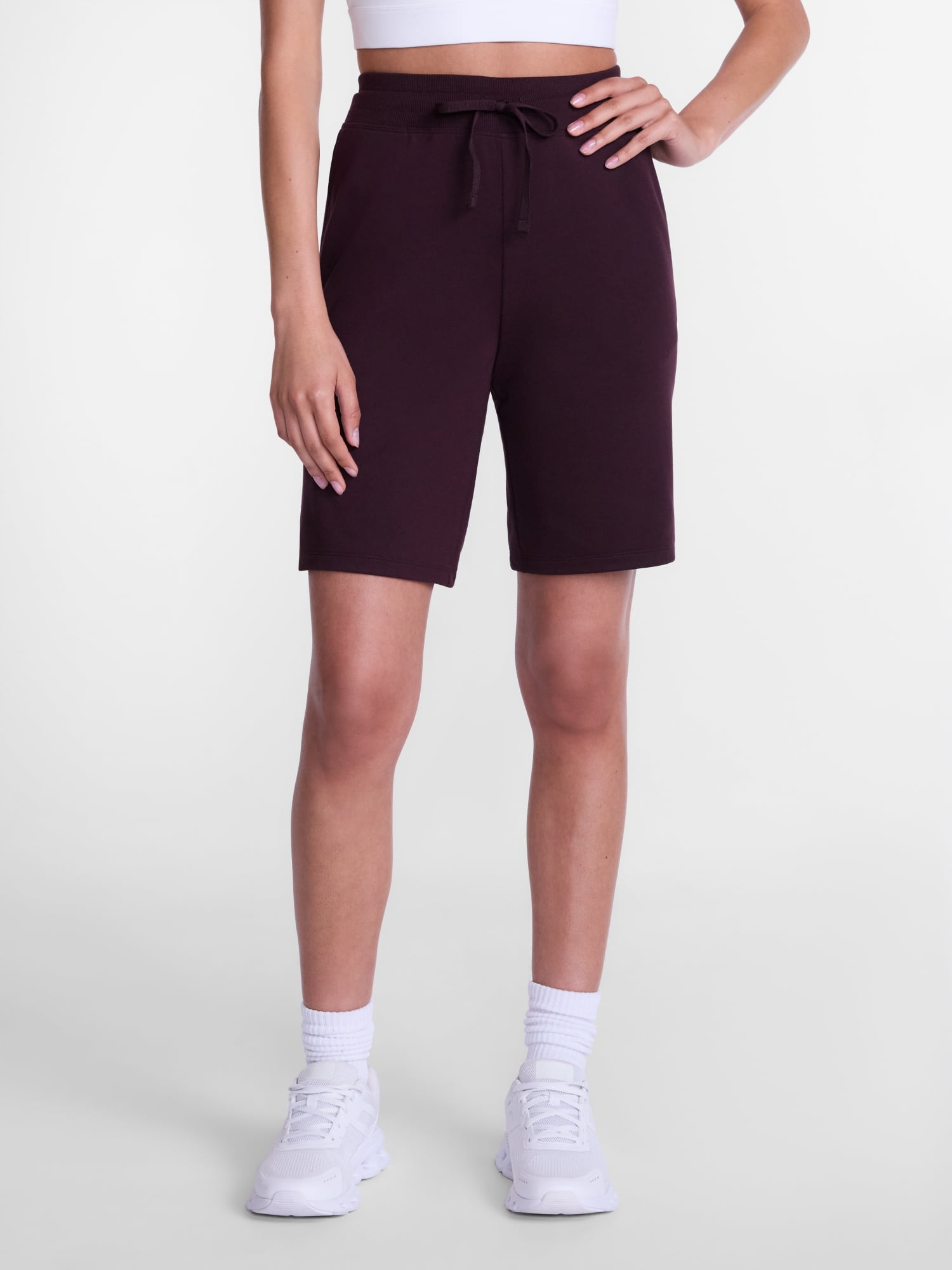 Athletic Works Women's French Terry Bermuda Shorts, 9" Inseam, Sizes XS-XXXL