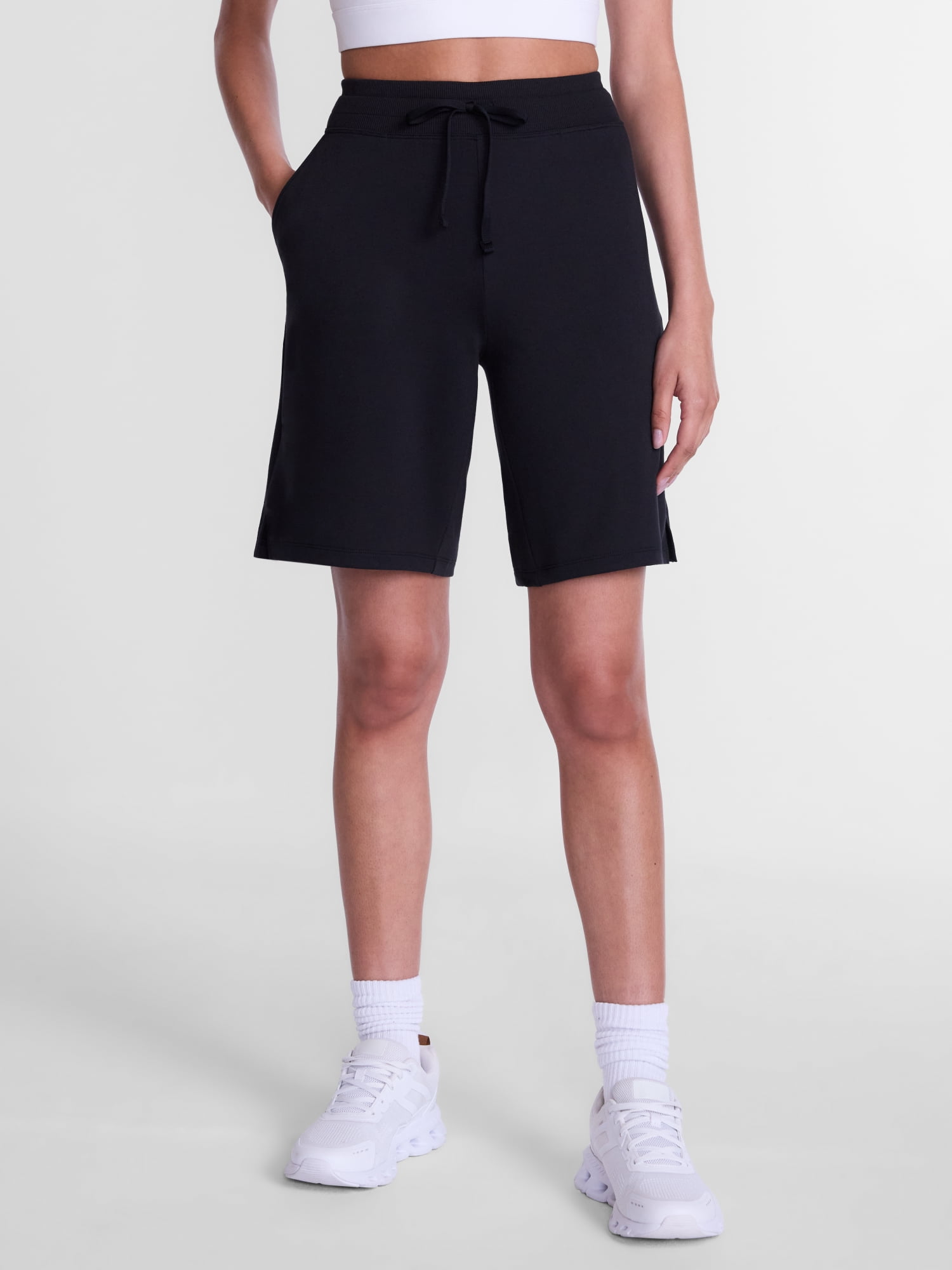 Athletic Works Women's French Terry Bermuda Shorts, 9" Inseam, Sizes XS-XXXL