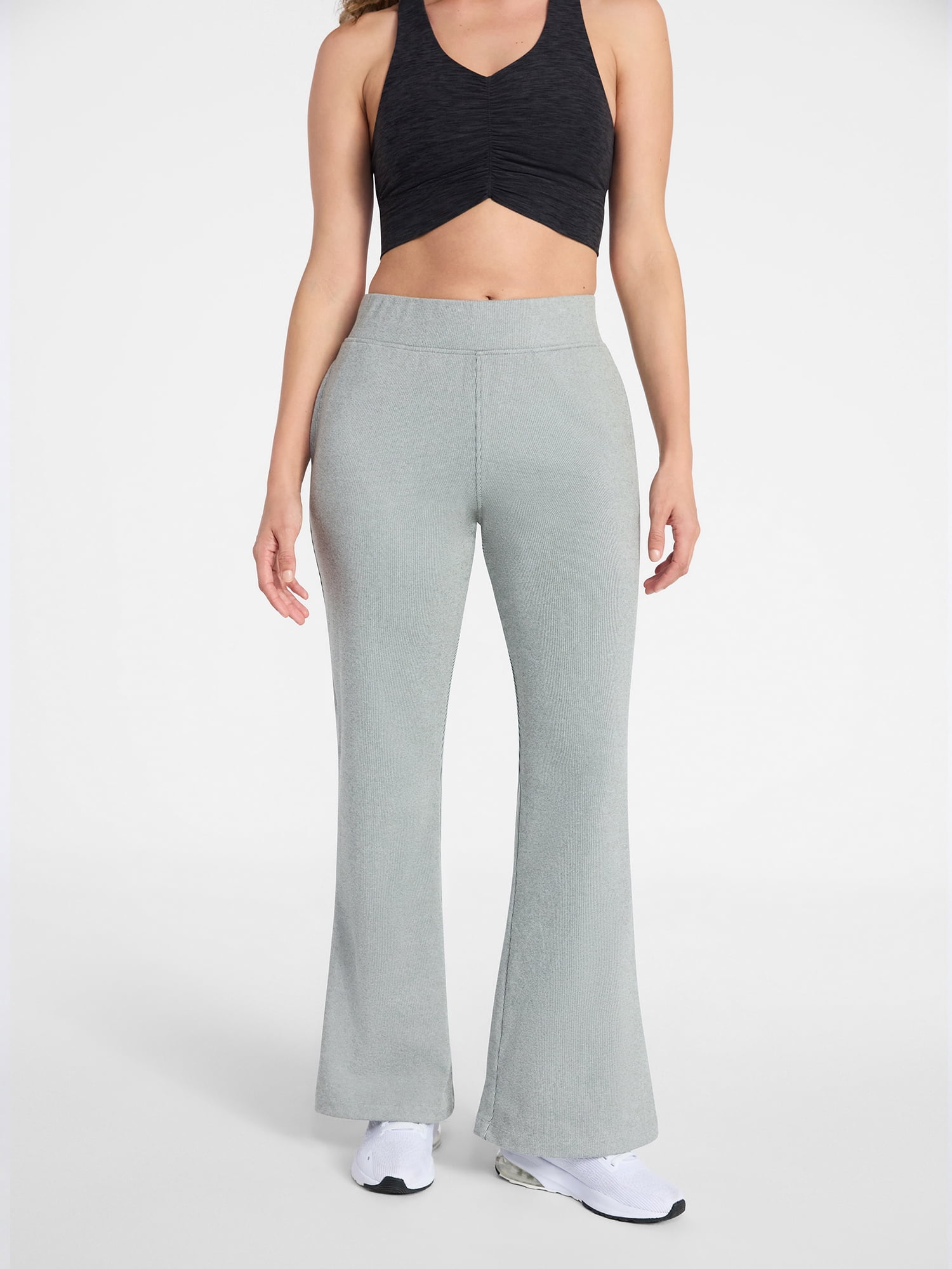 Athletic Works Women's Bi-Color Flare Pants, 30.5" Inseam, Sizes XS-XXXL