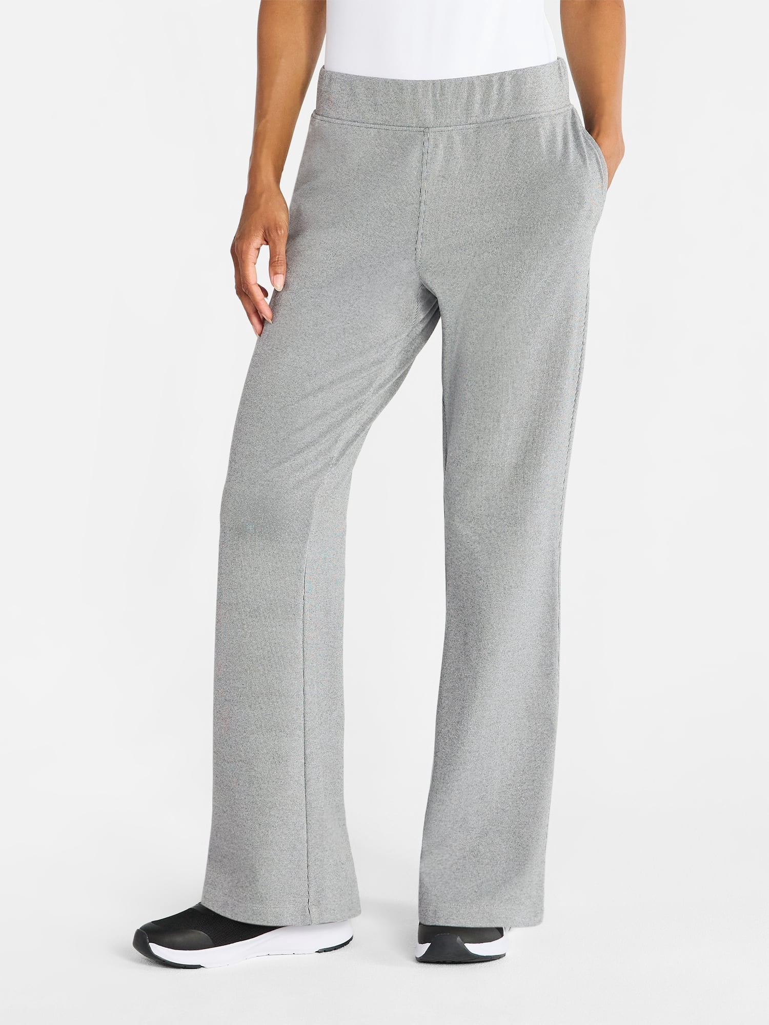 Athletic Works Women's Bi-Color Flare Pants, 30.5" Inseam, Sizes XS-XXXL