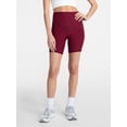 thumbnail image 1 of Athletic Works Women's and Women's Plus High Rise Bike Shorts, 7" Inseam, Size XS-4X, 1 of 5