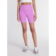 thumbnail image 1 of Athletic Works Women's and Women's Plus High Rise Bike Shorts, 7" Inseam, Size XS-4X, 1 of 5