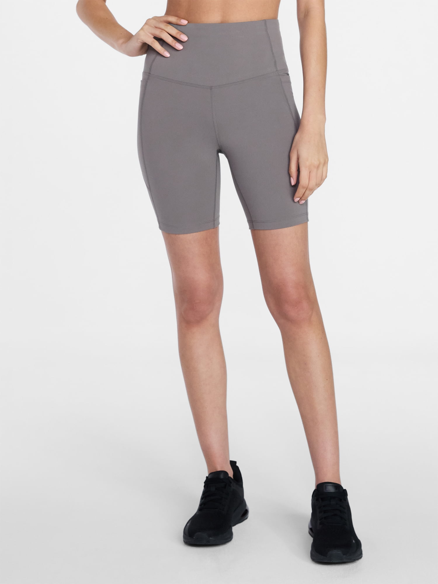 Athletic Works Women's and Women's Plus High Rise Bike Shorts, 7" Inseam, Size XS-4X