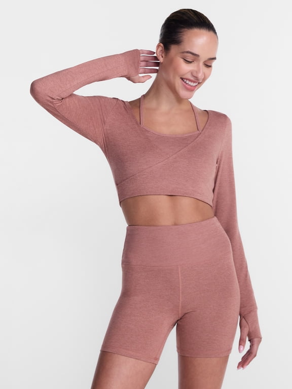 Women's ButterCore Wrap Top with Built In Bra, Sizes XS-XXXL