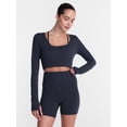 thumbnail image 1 of Athletic Works Women's ButterCore Wrap Top with Built In Bra, Sizes XS-XXXL, 1 of 6