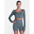 thumbnail image 1 of Athletic Works Women's ButterCore Wrap Top with Built In Bra, Sizes XS-XXXL, 1 of 6