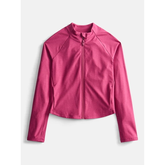 Athletic Works Girls ButterCore Full Zip Jacket, Sizes 4-18