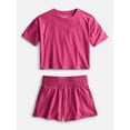 thumbnail image 1 of Athletic Works Girls Active ButterCore Tee and Shorts Set, 2 Piece, Sizes 4-18, 1 of 3