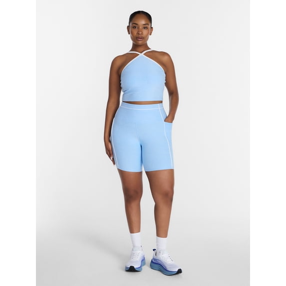 Athletic Works Women's and Women's Plus ButterCore Compression Bike Shorts, Sizes XS-4X